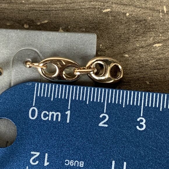 2 Pairs Nordstrom Rack Nickel Free Open Hoop Earrings Post Back Dangle Gold - Picture 6 of 7
